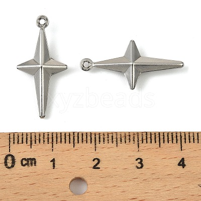 304 Stainless Steel Pendants. Star Charm X-STAS-A190-04P-1