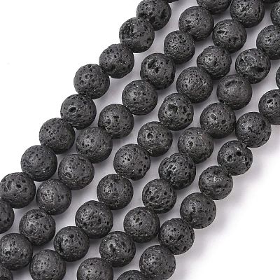 Natural Lava Rock Beads Strands X-G434-1A-1