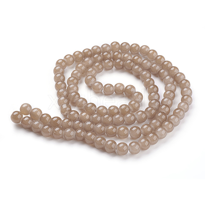 Imitation Jade Glass Beads Strands X-DGLA-S076-8mm-28-1