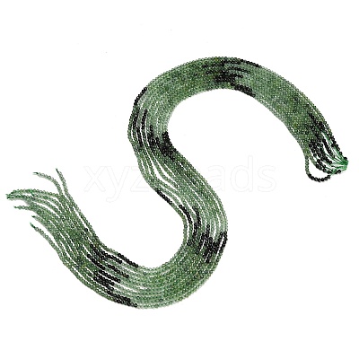 Gradient Color Natural Green Jade Beads Strands GG-CBA77FB-B03-2mm-1