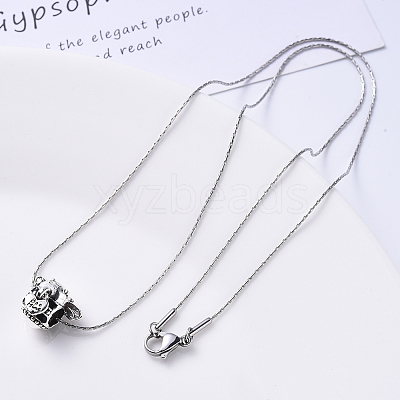 Non-Tarnish 304 Stainless Steel Boston Link Chain Necklace NJEW-S420-005C-P-1