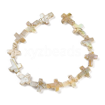 Drawbench Style Natural Freshwater Shell Beads Strands X1-BSHE-G036-01-1