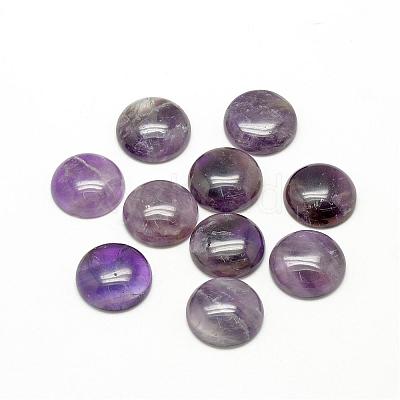 Natural Amethyst Cabochons G-R416-20mm-30-1