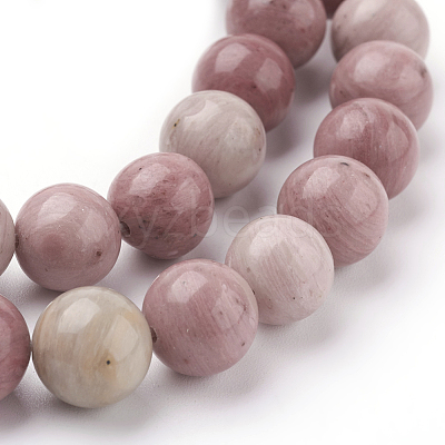 Natural Rhodonite Beads Strands G-G099-10mm-33-1