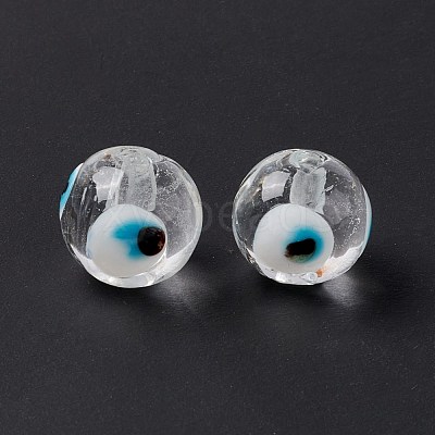 Handmade Evil Eye Lampwork Beads LAMP-F025-03F-1