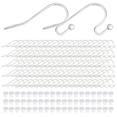 300Pcs 304 Stainless Steel Earring Hooks STAS-BBC0004-50-1