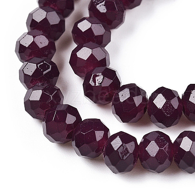 Baking Paint Imitation Jade Glass Bead Strands DGLA-A034-J2MM-A02-1
