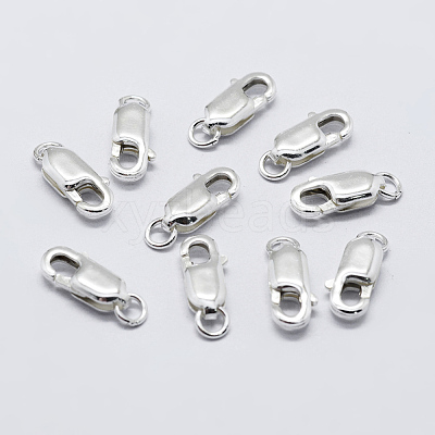 925 Sterling Silver Lobster Claw Clasps X-STER-K167-075E-S-1