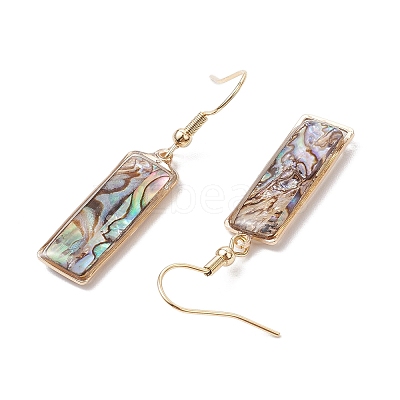 Natural Paua Shell Dangle Earrings EJEW-JE06274-05-1