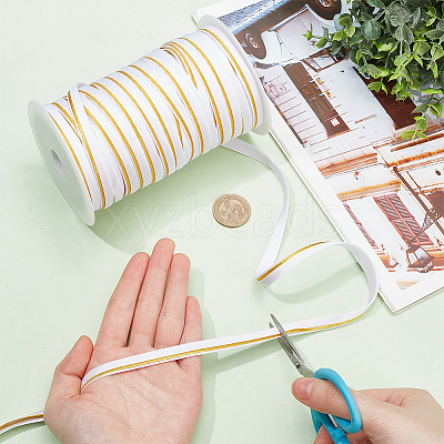 Polyester Satin Piping Ribbon OCOR-WH0091-32B-1