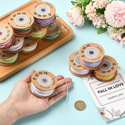 4 Rolls 4 Colors Segment Dyed Macrame Cotton Cord OCOR-YW0001-27A-1