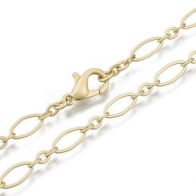 Brass Cable Chains Necklace Making MAK-S072-16A-MG-1