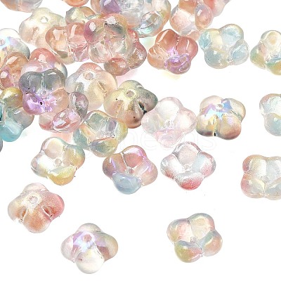 Electroplate Transparent Glass Beads GLAA-A045-03B-1