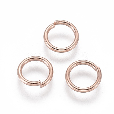 304 Stainless Steel Open Jump Rings X-STAS-O098-02RG-11-1