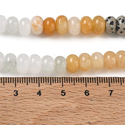 Natural Red Jasper & Tiger Eye & Blue Spot Jasper & Dalmatian Jasper & Topaz Jade & Tianshan Cui Quartzite Beads Strands GG-CBA9281-A08-5x8mm-1