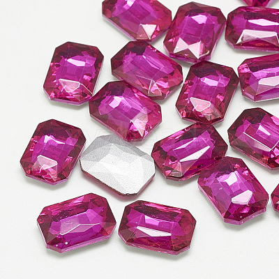 Pointed Back Glass Rhinestone Cabochons RGLA-T079-8x10mm-09-1