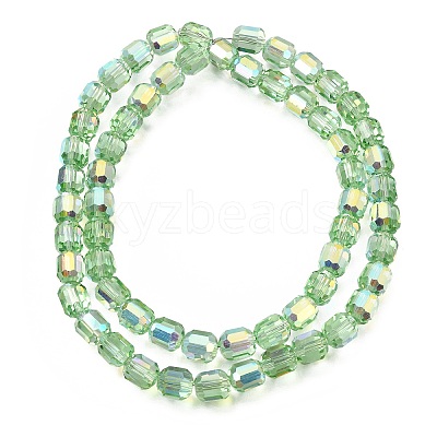 Electroplate Transparent Column Glass Beads Strands EGLA-A043-02-AB10-1