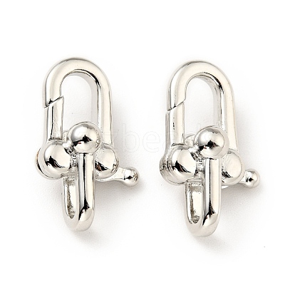 Rack Plating Brass Lobster Claw Clasps KK-G416-34P-1