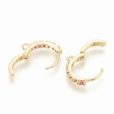 Brass Hoop Earring Findings KK-S345-064-1