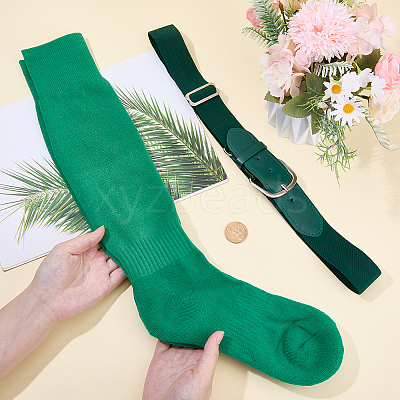 1 Pair Polycotton Solid Color Football Socks AJEW-CL0001-33D-1