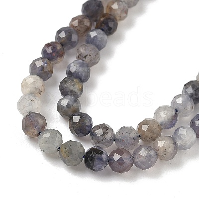 Natural Iolite Beads Strands G-G188-B04-06A-1