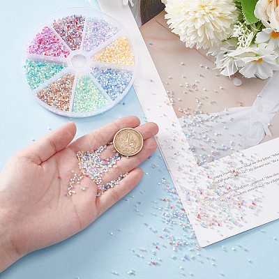 80G 8 Colors Glass Seed Beads GLAA-GO0001-20B-1