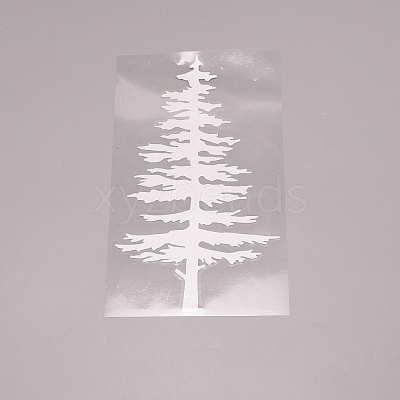 Pine Trees PVC Sticker DIY-WH0273-37-1