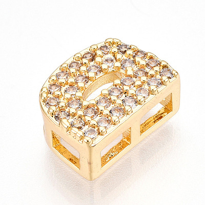 Brass Micro Pave Cubic Zirconia Charms KK-N254-217G-D-1