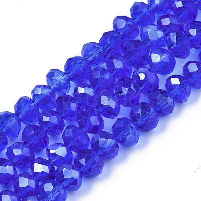Electroplate Glass Beads Strands EGLA-A034-T4mm-B-1