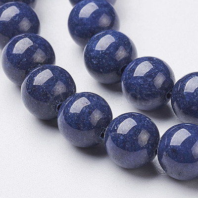 Natural Mashan Jade Round Beads Strands G-D263-4mm-XS09-1