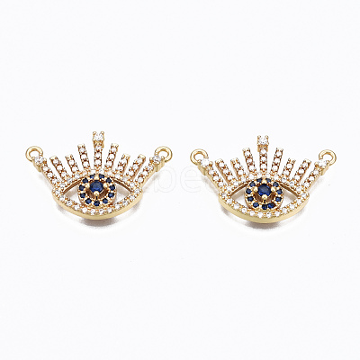 Brass Micro Pave Cubic Zirconia Links Connectors ZIRC-N039-112B-NF-1
