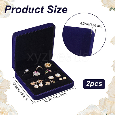 Velvet Jewelry Box VBOX-WH0012-03B-1