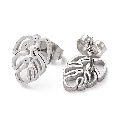 Non-Tarnish 304 Stainless Steel Stud Earrings EJEW-B022-08P-1