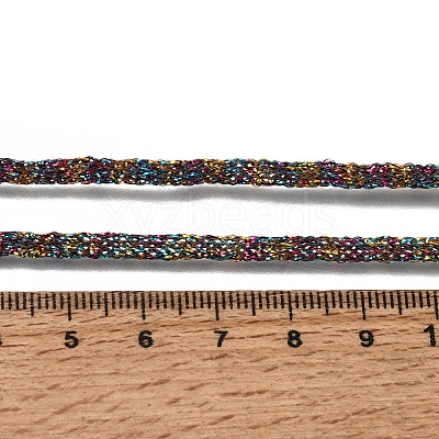 3.5MM Polyester Metallic Cord Braided Cord Necklace Making FB-CBAA152-01G-12-1