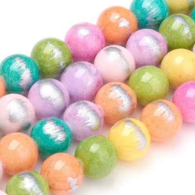 Natural Mashan Jade Beads Strands G-G833-6mm-14-1
