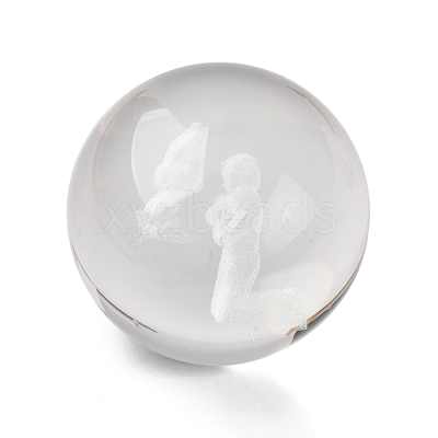 Religious Element Glass Crystal Ball Crystal Ball without Wood Stand PW-WG7CA34-13-1
