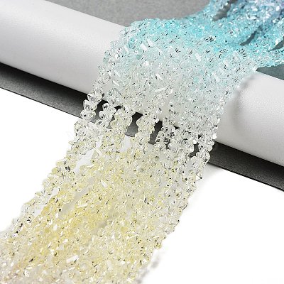 Transparent Glass Bead Strands GLAA-H023-03F-1