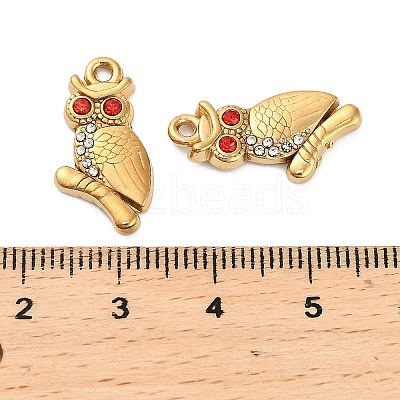 304 Stainless Steel Rhinestone Pendant STAS-U047-01G-01-1