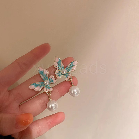 Alloy Enamel Stud Earrings WGC0511-34-1