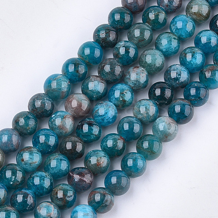 Natural Apatite Beads Strands G-S333-8mm-031-1