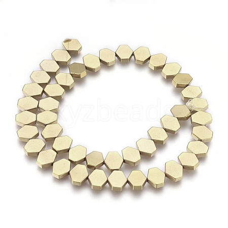 Electroplated Non-magnetic Synthetic Hematite Beads Strands G-P392-K09-1