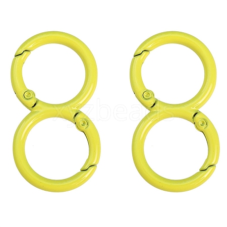 Spray Painted Alloy 8-shaped Keychain Clasps PW-WGE4E28-22-1