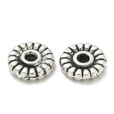 Tibetan Style Alloy Spacer Beads TIBE-P003-42AS-1