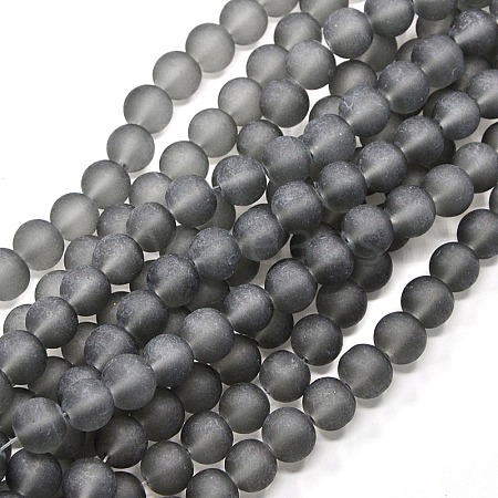 Baking Paint Transparent Glass Bead Strands GLAA-S031-12mm-12-1