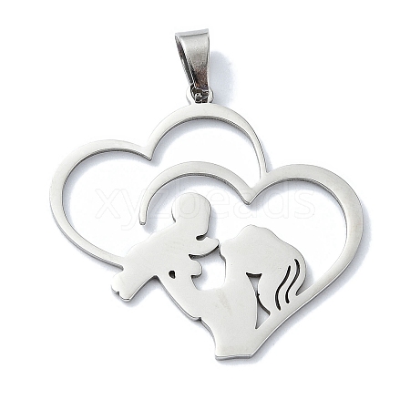 Non-Tarnish 304 Stainless Steel Pendants LS-STAS-C097-12P-1