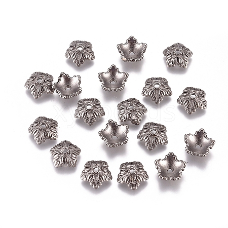Tibetan Style Bead Caps TIBEB-A24621-B-LF-1