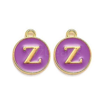 Golden Plated Alloy Enamel Charms ENAM-Q437-12Z-1