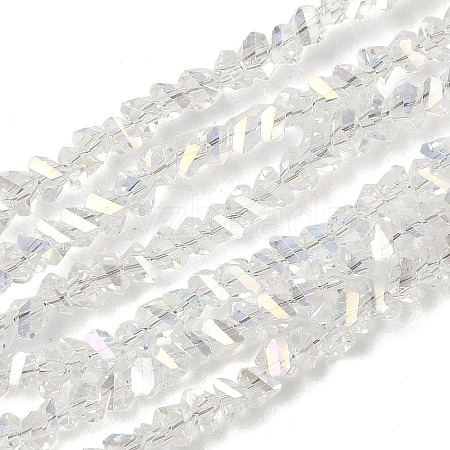 Electroplate Transparent Glass Beads Strands EGLA-P061-04C-AB16-1