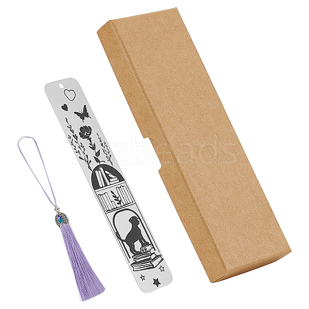 Stainless Steel Bookmarks AJEW-UN0001-81E-1