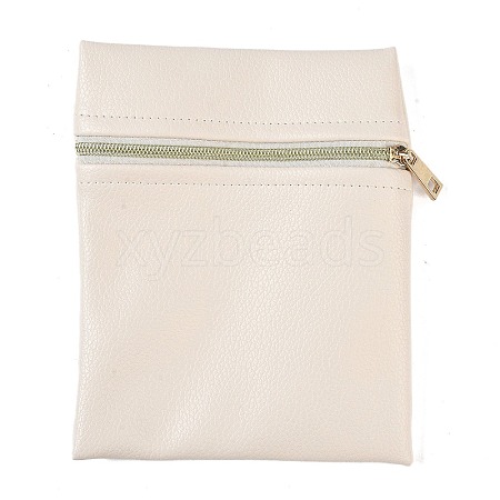 Imitation Leather Jewelry Storage Zipper Bags ABAG-G016-01D-02-1